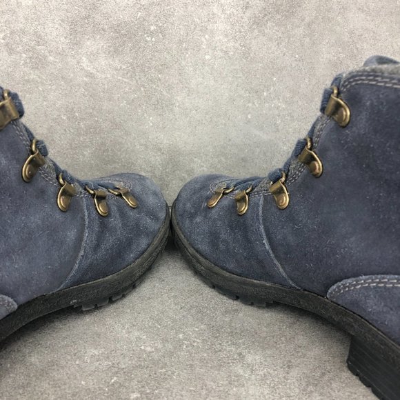 Clarks Faralyn Alpha Suede Lace Up Hiking Boot, Navy Blue, Women's 7.5 - Picture 6 of 8
